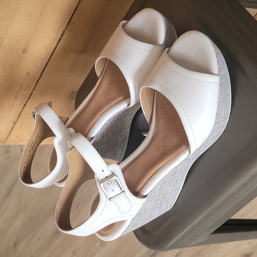 White sandals